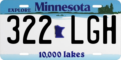 MN license plate 322LGH