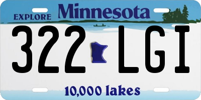 MN license plate 322LGI