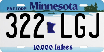 MN license plate 322LGJ