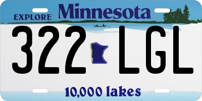 MN license plate 322LGL
