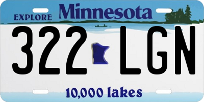 MN license plate 322LGN