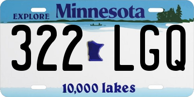 MN license plate 322LGQ