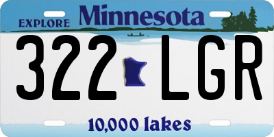 MN license plate 322LGR