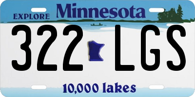 MN license plate 322LGS