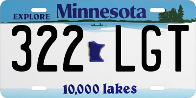 MN license plate 322LGT