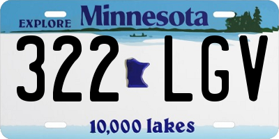 MN license plate 322LGV