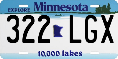 MN license plate 322LGX
