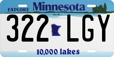 MN license plate 322LGY