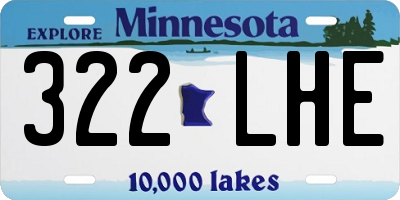 MN license plate 322LHE