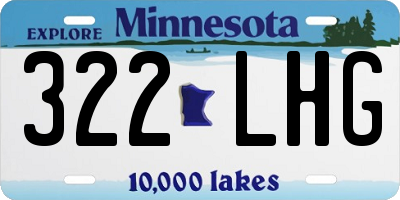 MN license plate 322LHG
