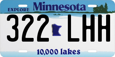 MN license plate 322LHH