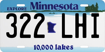MN license plate 322LHI