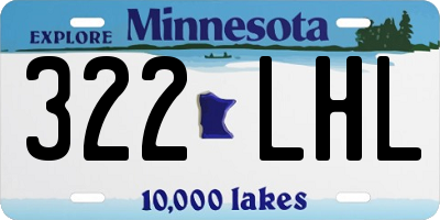 MN license plate 322LHL