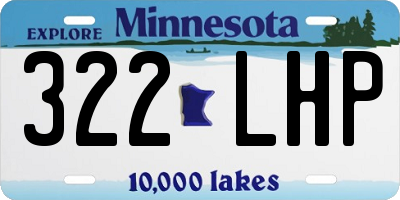 MN license plate 322LHP