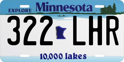 MN license plate 322LHR