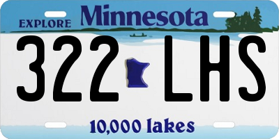 MN license plate 322LHS