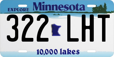 MN license plate 322LHT