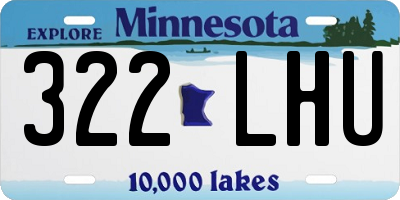 MN license plate 322LHU