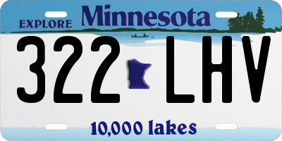 MN license plate 322LHV