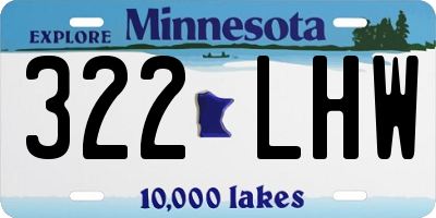 MN license plate 322LHW