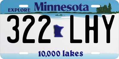 MN license plate 322LHY