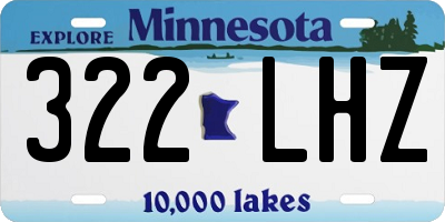 MN license plate 322LHZ