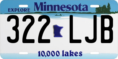 MN license plate 322LJB