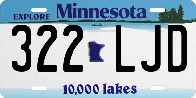 MN license plate 322LJD