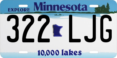 MN license plate 322LJG
