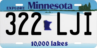 MN license plate 322LJI