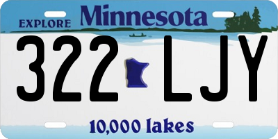 MN license plate 322LJY