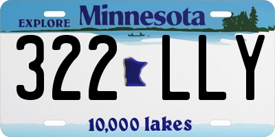 MN license plate 322LLY