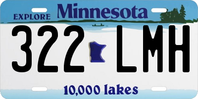 MN license plate 322LMH