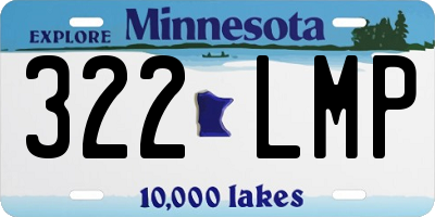 MN license plate 322LMP