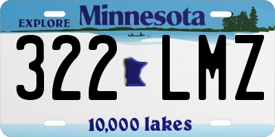 MN license plate 322LMZ