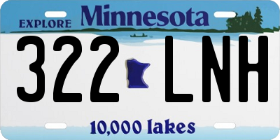 MN license plate 322LNH
