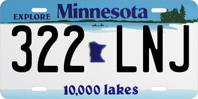 MN license plate 322LNJ