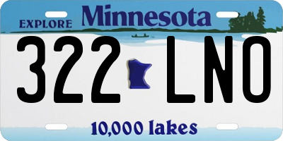 MN license plate 322LNO