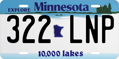 MN license plate 322LNP