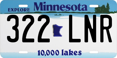 MN license plate 322LNR