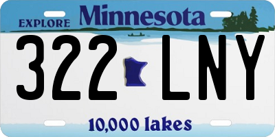 MN license plate 322LNY