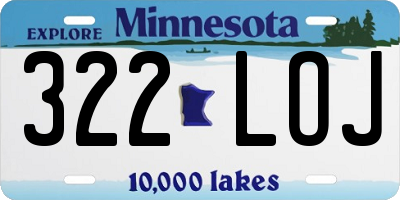 MN license plate 322LOJ