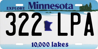 MN license plate 322LPA