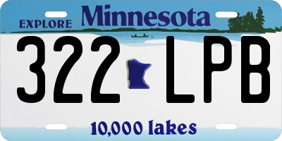 MN license plate 322LPB