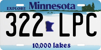 MN license plate 322LPC
