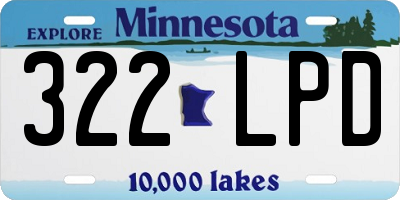 MN license plate 322LPD