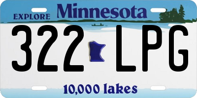 MN license plate 322LPG