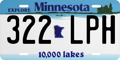 MN license plate 322LPH