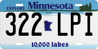 MN license plate 322LPI