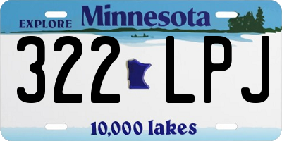 MN license plate 322LPJ